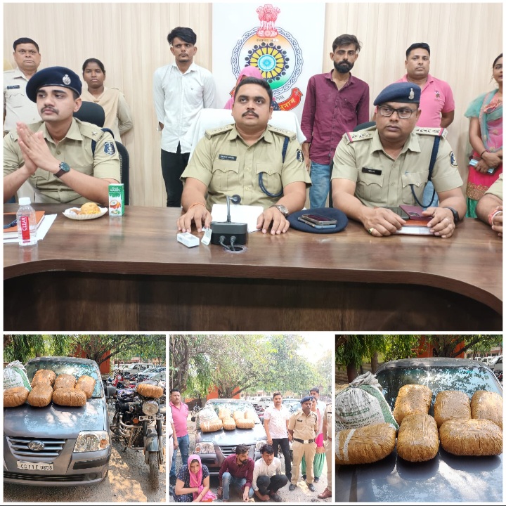 रायगढ़ साइबर सेल और थाना कोतवाली, जूटमिल पुलिस की संयुक्त कार्यवाही में दो अलग-अलग स्थानों में पकड़ाये आरोपियों से 45 Kg गांजा, एक सेंट्रो कार और एक बुलेट बाइक&nbsp;जब्त…..