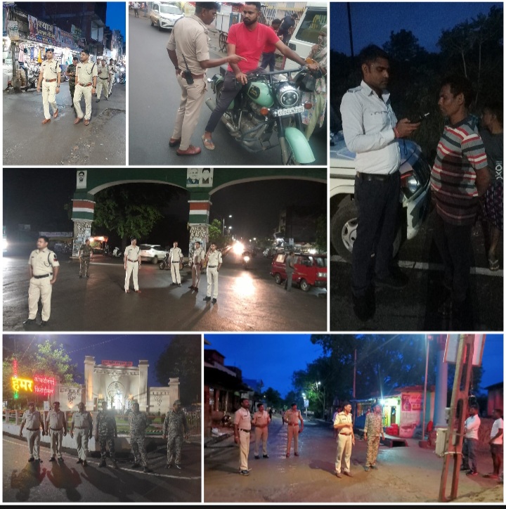 चौक-चौराहों पर पुलिस की मौजूदगी, यातायात पुलिस ब्रेथ एनालाइजर से कर रही वाहन चालकों की&nbsp;जांच…..