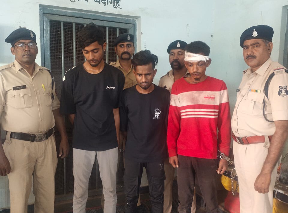 भाजयुमो अध्यक्ष पर जानलेवा हमला,तीन हमलावर गिरफ्तार……!!