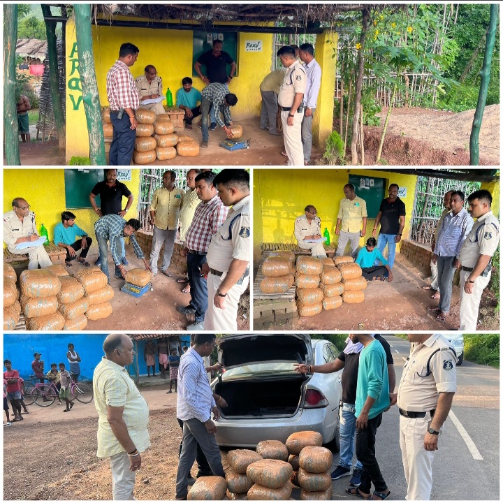 चक्रधरनगर पुलिस ने कार से 105 गांजा  तस्करी कर रहे आरोपी को किया गया&nbsp;गिरफ्तार……