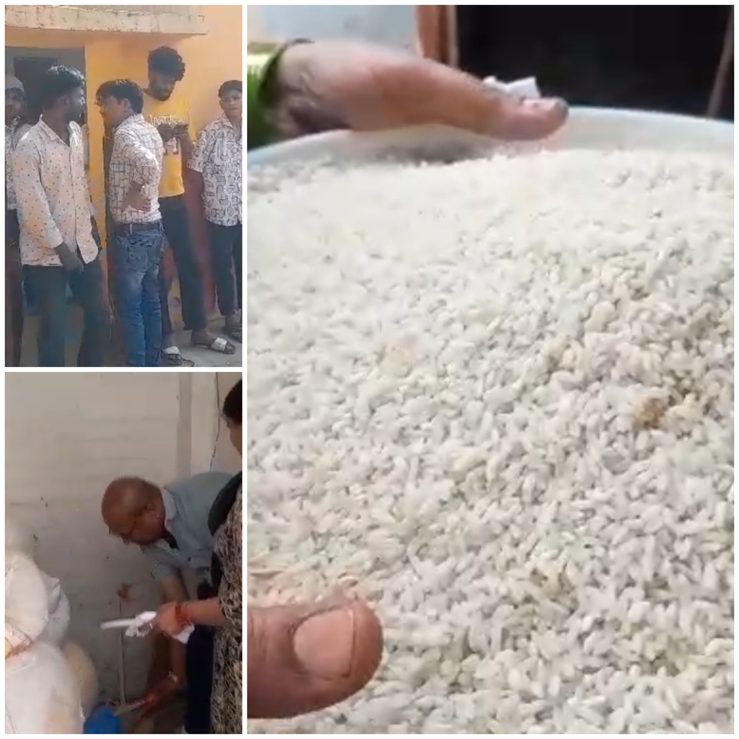 खाद्य विभाग की बडी कार्रवाई चावल भरे 43 बोरे किये गये,बरामद जांच के लिए सैंपल भेजा लैब……