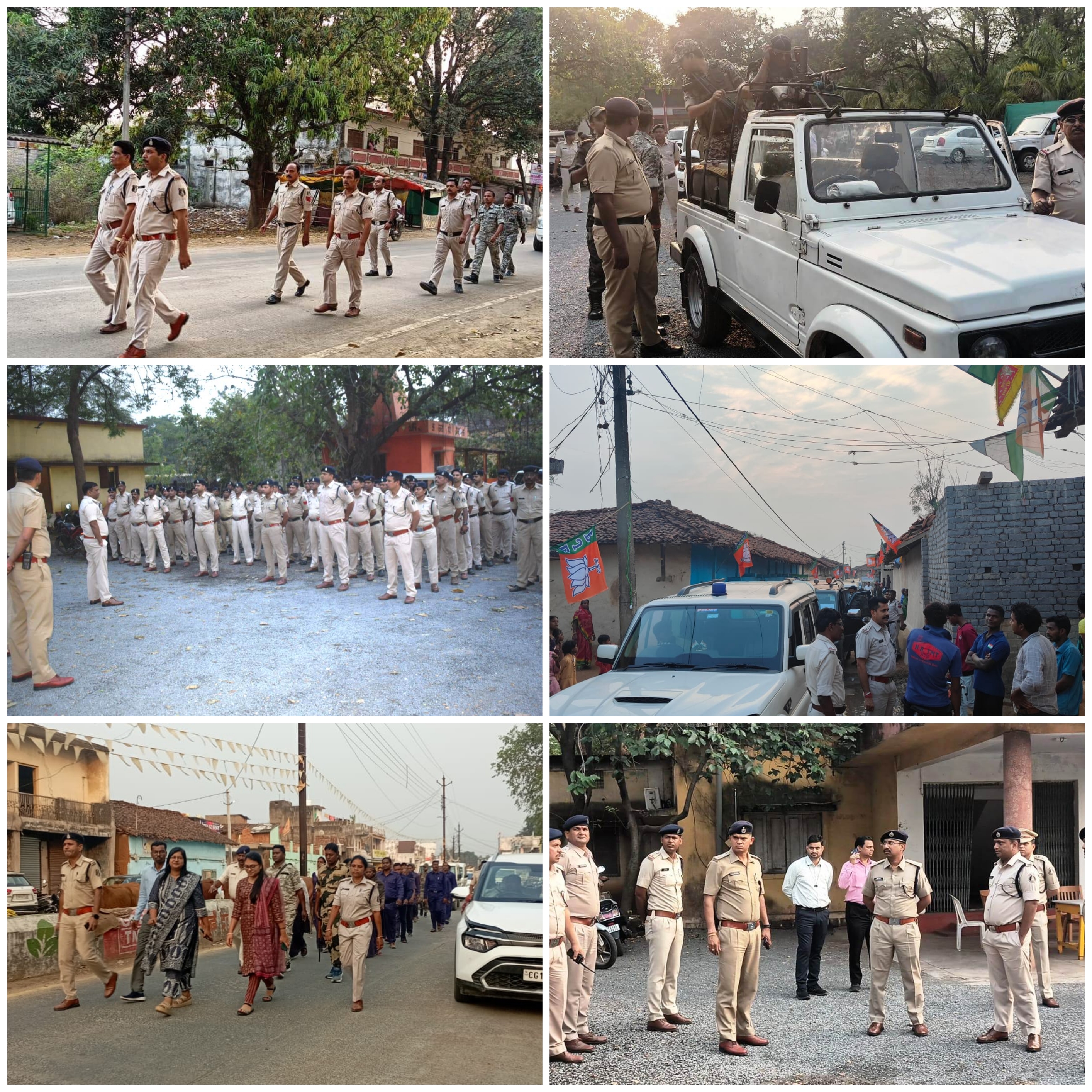 पुलिस ने फ्लैग मार्च निकाल भय मुक्त आम चुनाव कराने का दिया संदेश……