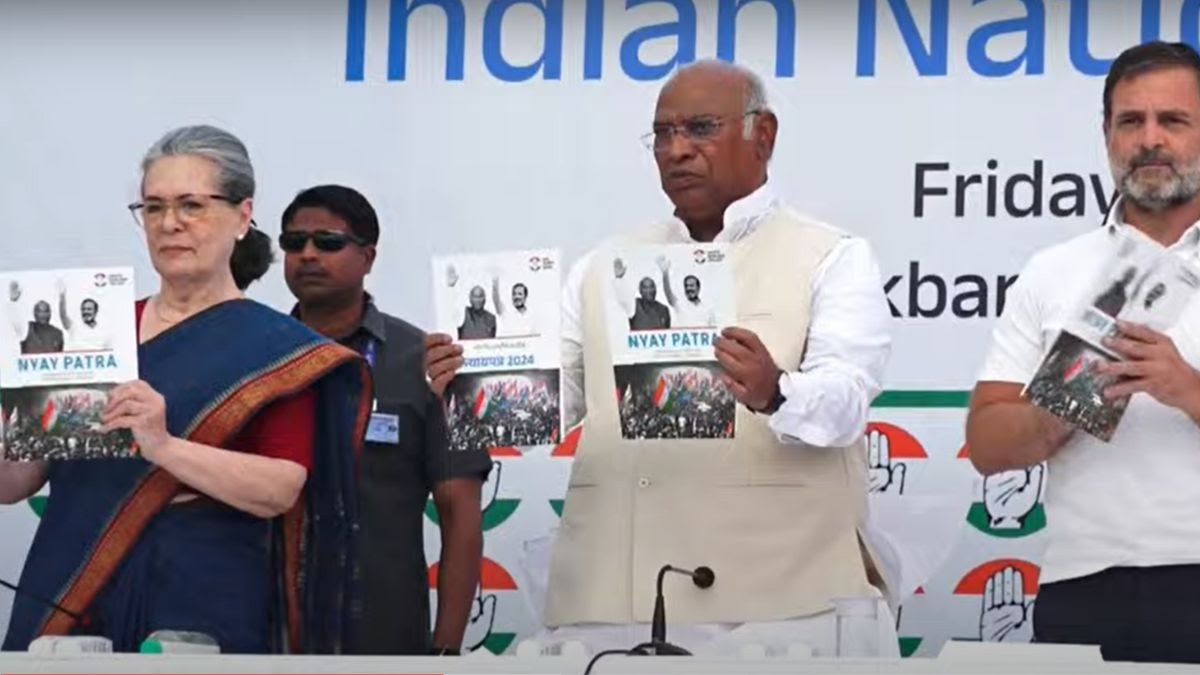 कांग्रेस ने लोकसभा चुनाव के लिए जारी किया… घोषणापत्र नाम दिया न्याय पत्रन……!!