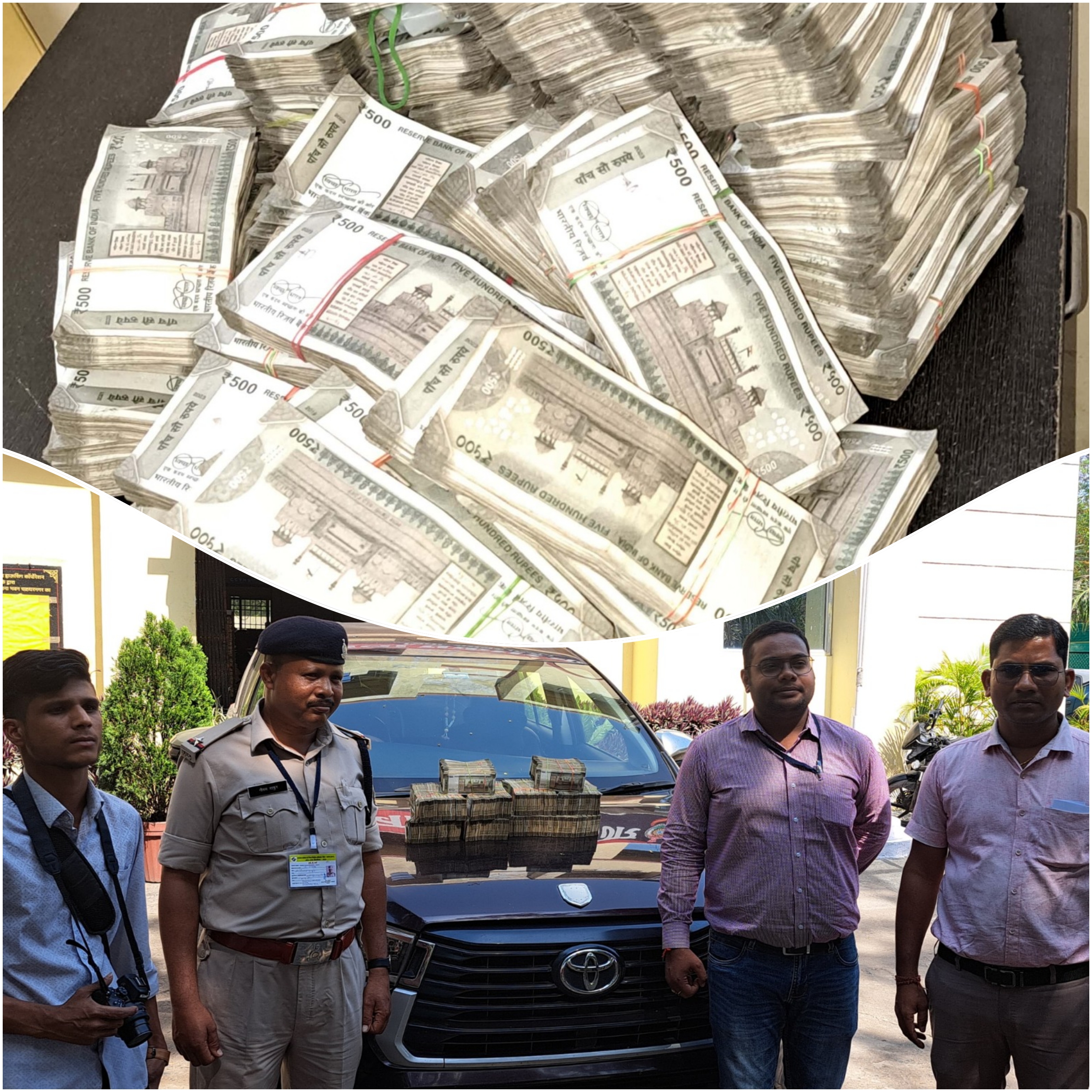 रायगढ़ में फ्लाईंग स्क्वाड टीम की बड़ी कार्यवाही, गाड़ी से 50 लाख रुपये नगद&nbsp;जप्त….
