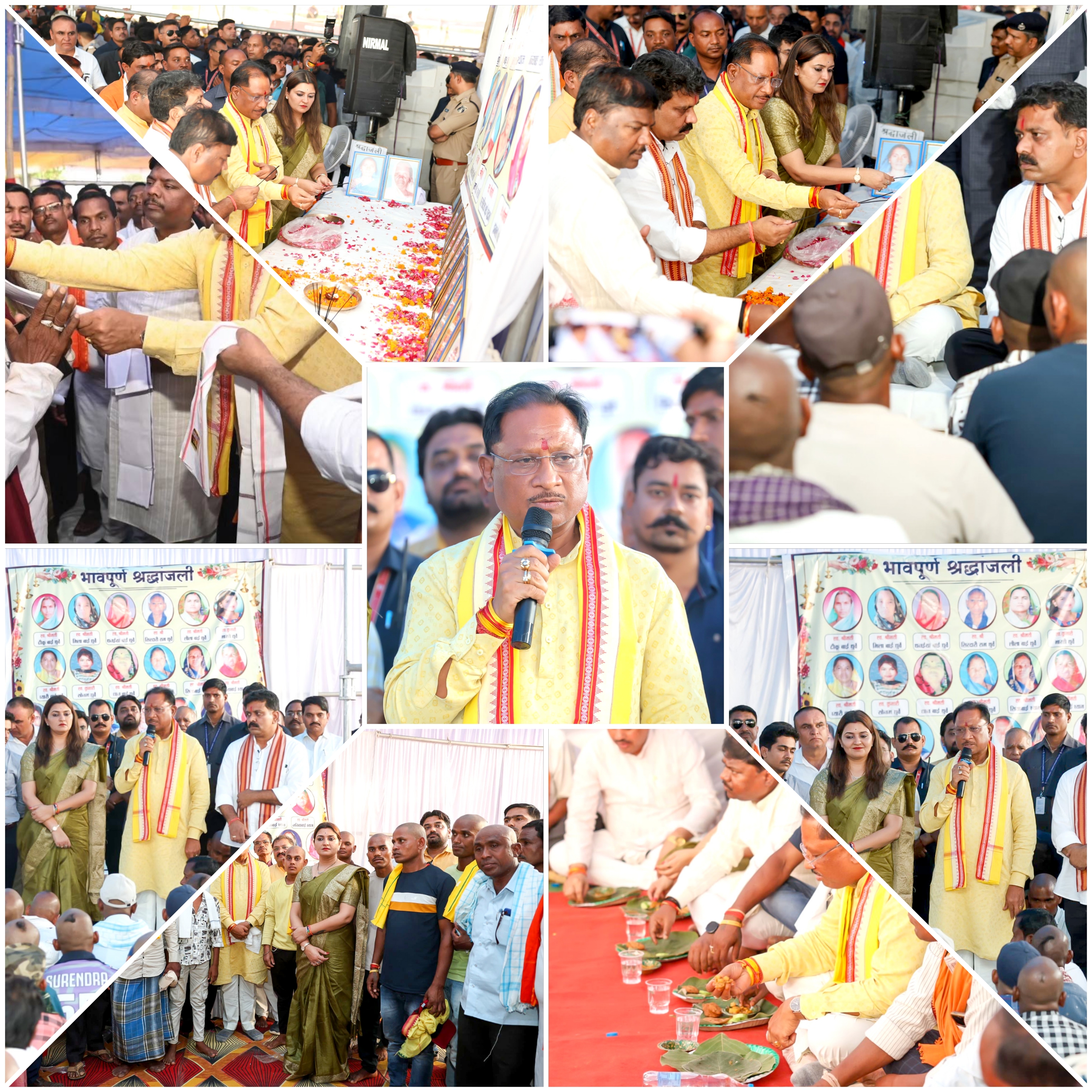 कवर्धा पिकअप हादसे के मृतकों के परिजनों से मिलने उनके गांव सेमरहा पहुंचे सीएम&nbsp;साय