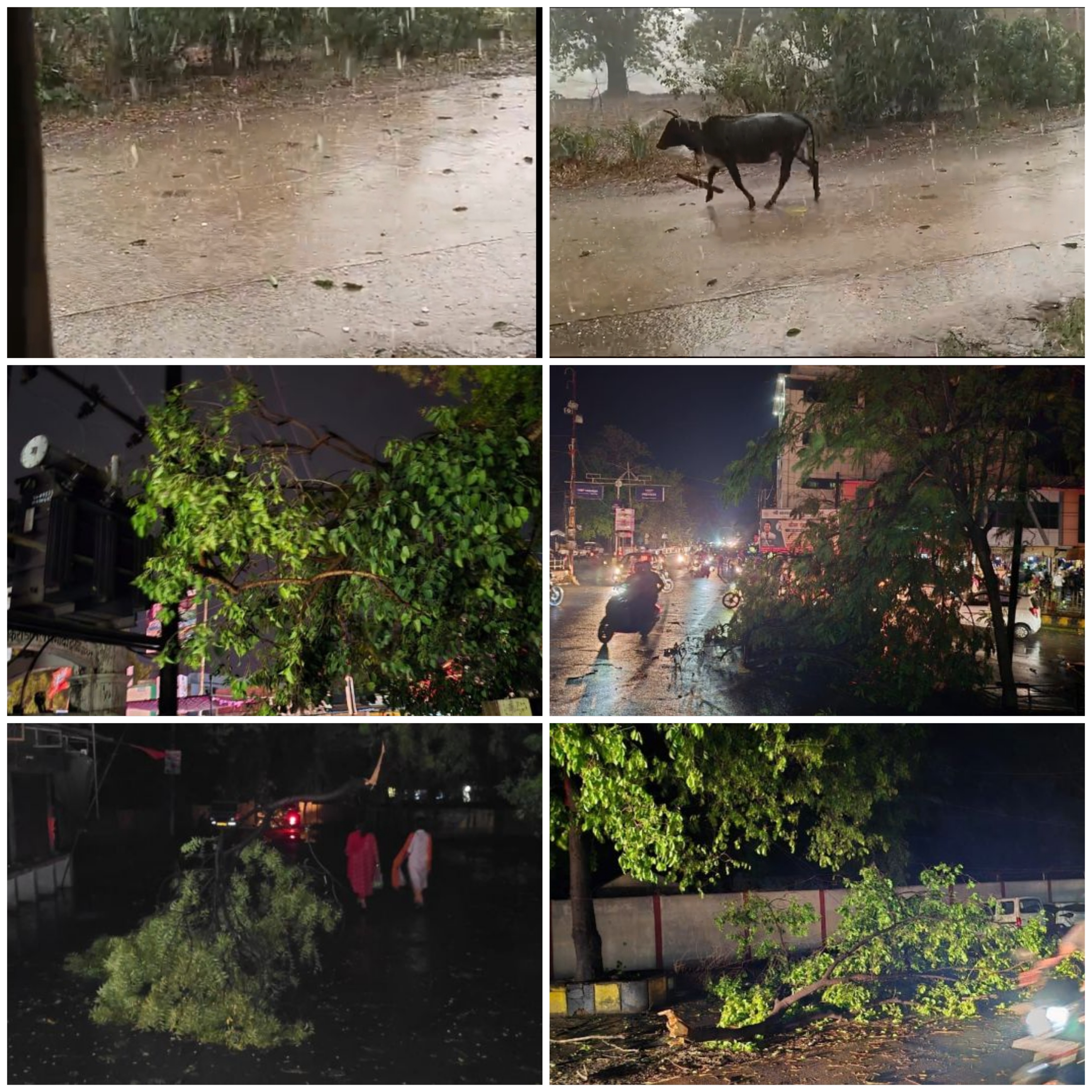 रिमझिम बारिश चलते, गर्मी से मिली रहात,तो वहीं दूसरी तरफ अंधड़ के चलते बिजली व्यवस्था भी प्रभावित&nbsp;रहा…..