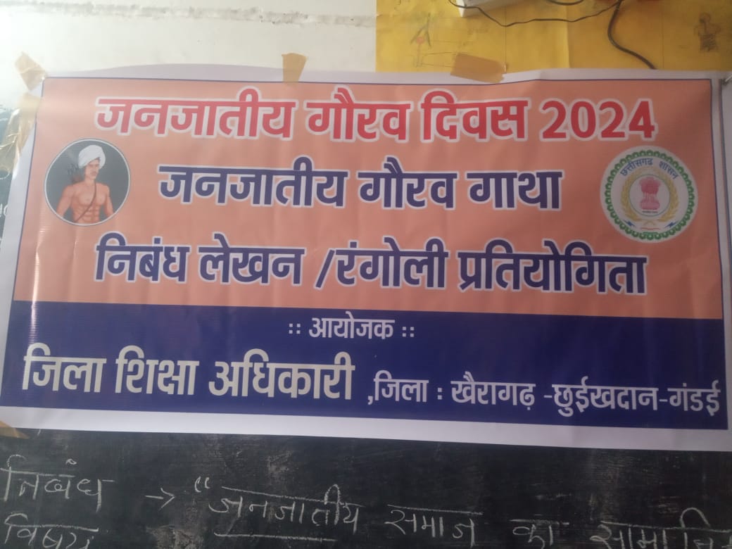 जनजाति गौरव माह के परिपेक्ष्य में जिला स्तरीय निबंध , रंगोली कार्यक्रम का आयोजन……