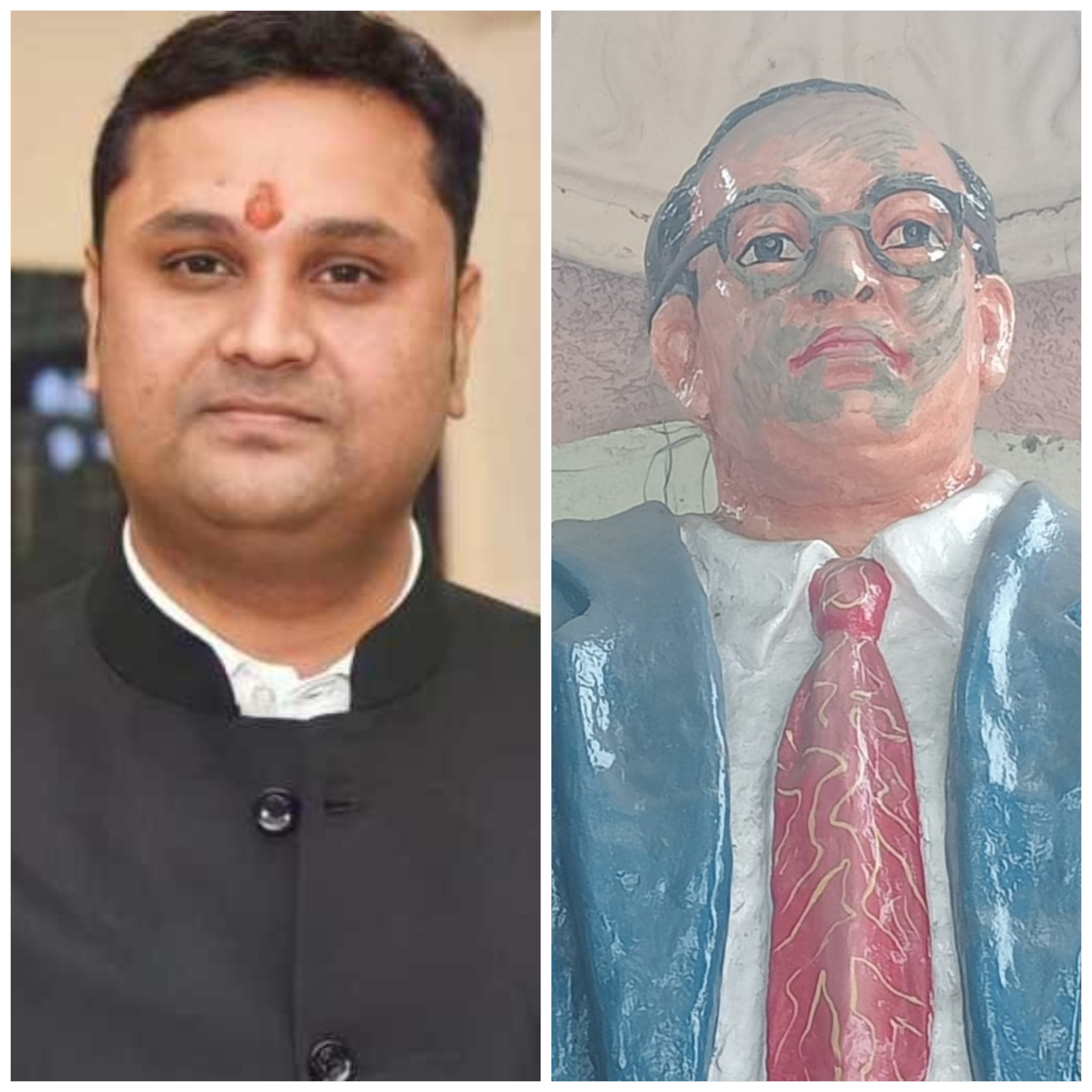 अंबेडकर प्रतिमा का अपमान असहनीय, पुलिस कार्रवाई करे वरना कांग्रेस उतरेगी सड़कों पर :– उमेश&nbsp;पटेल