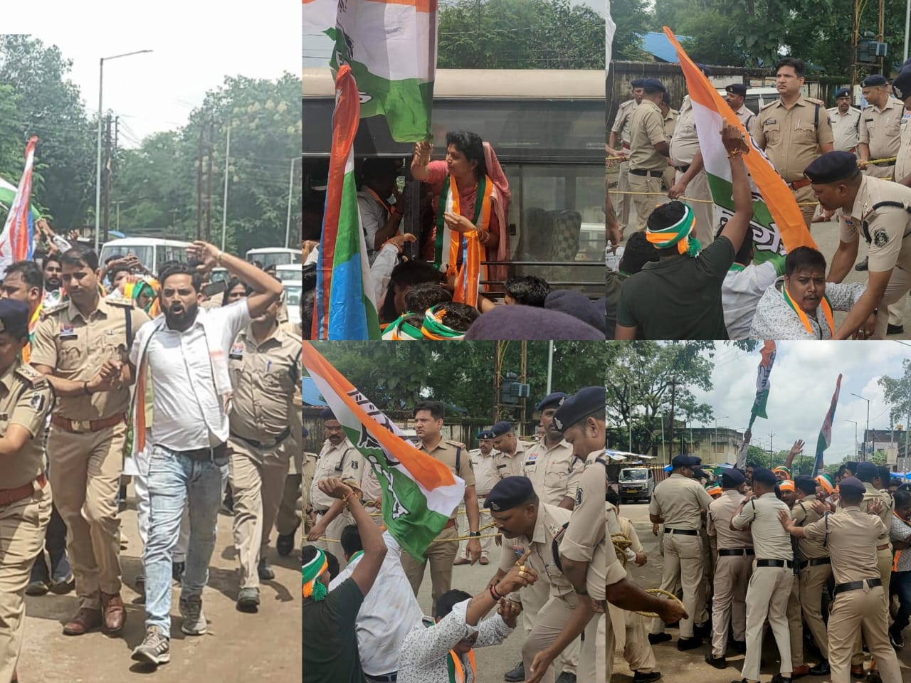 खरसिया में खाद समस्या के समाधान के लिए सीएम से शांतिपूर्वक मिलने पहुंचे कांग्रेस नेता, पुलिस ने रोका तो शुरू हुआ विरोध, कई हिरासत&nbsp;में…..