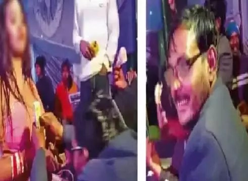 फुटबॉल समापन के नाम पर अश्लीलता का तमाशा, वीडियो वायरल होते, ही रोजगार सहायक&nbsp;बर्खास्त