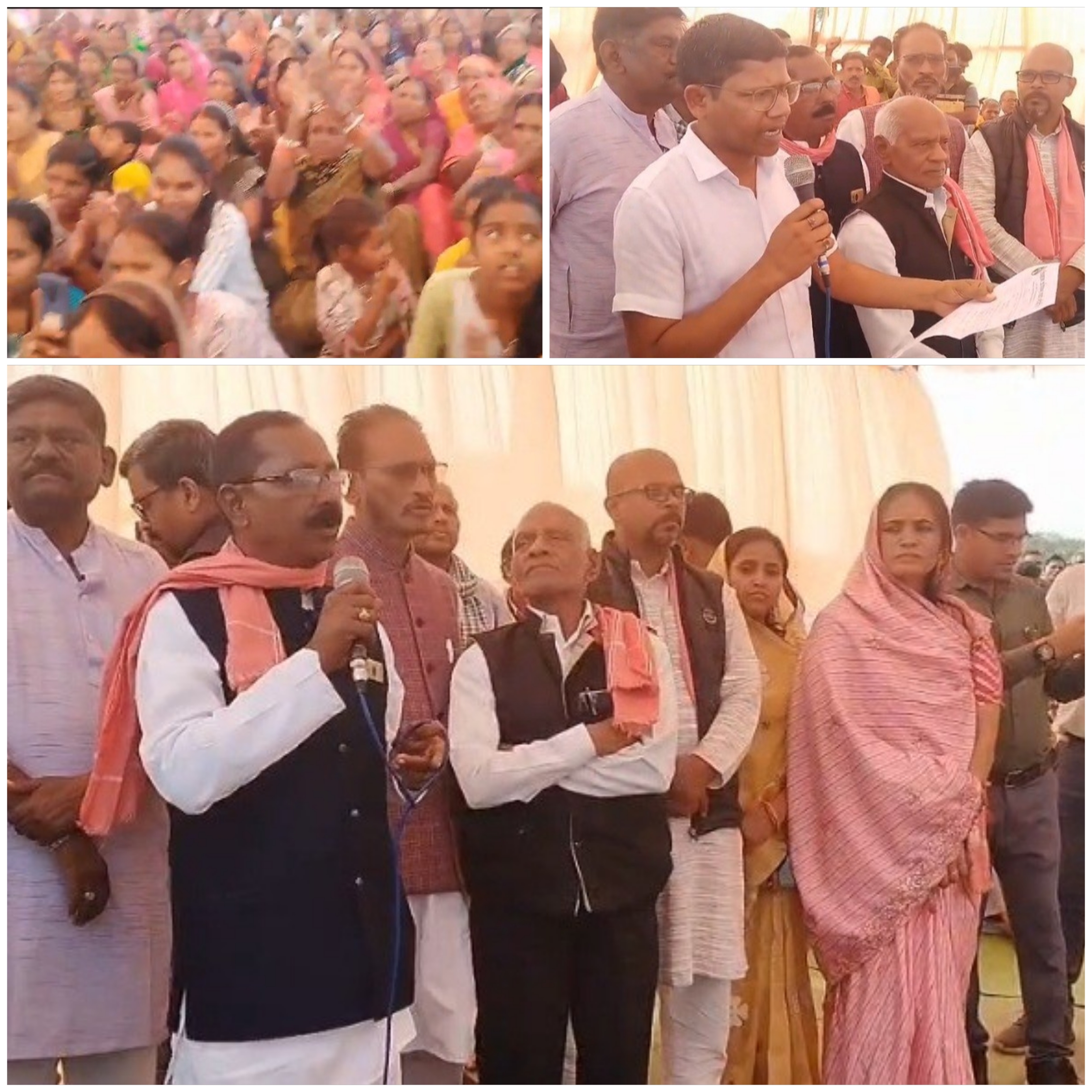 किसान महापंचायत की हुई,बैठक इसमें शामिल हुए, हजारों किसान, किसान अधिकार संघर्ष समिति द्वारा एसडीएम को ज्ञापन सौपा गया,तीन मांगों को&nbsp;लेकर