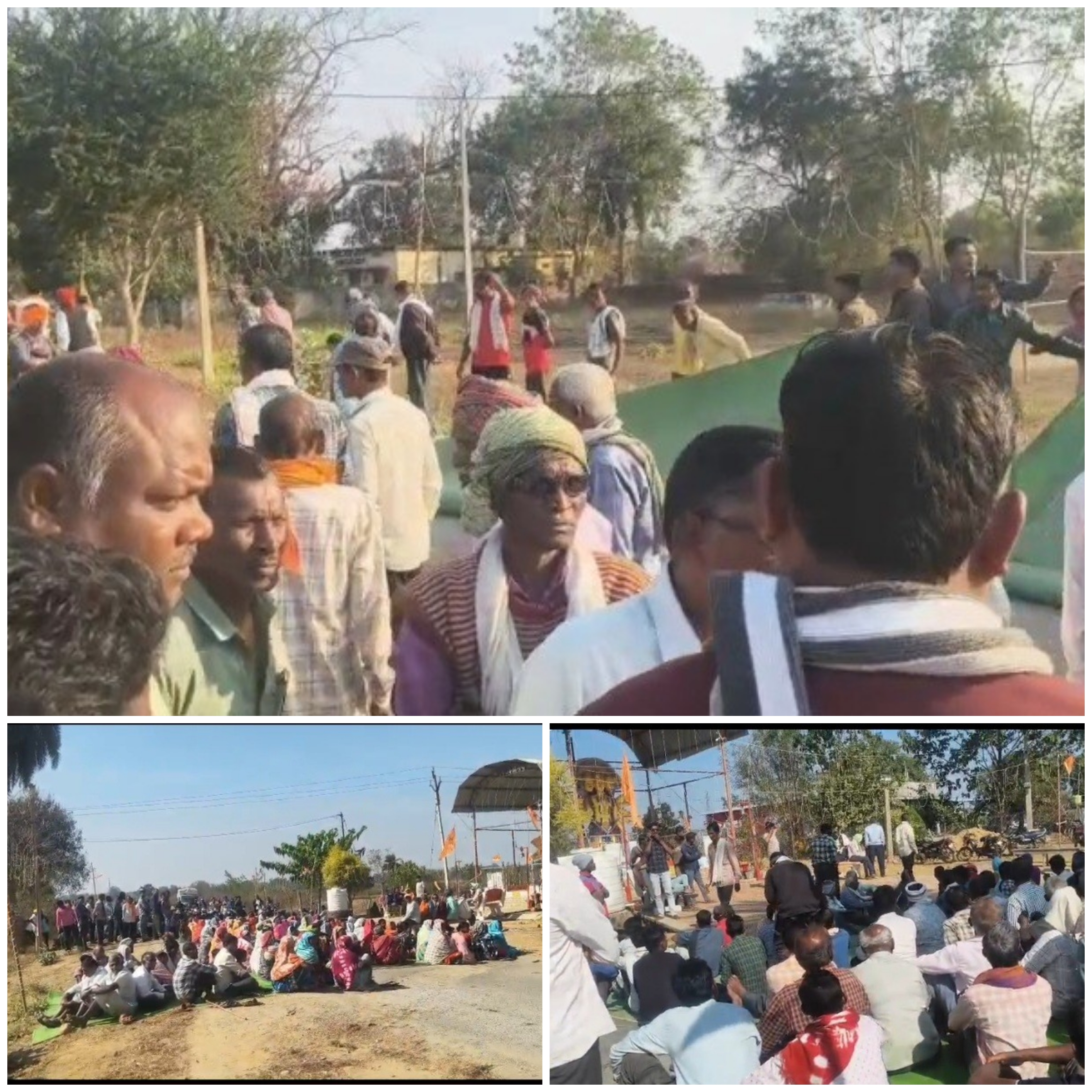 ग्राम जेपरा में शासकीय भूमि से अवैध कब्जे को लेकर ग्रामीणों का उग्र&nbsp;प्रदर्शन