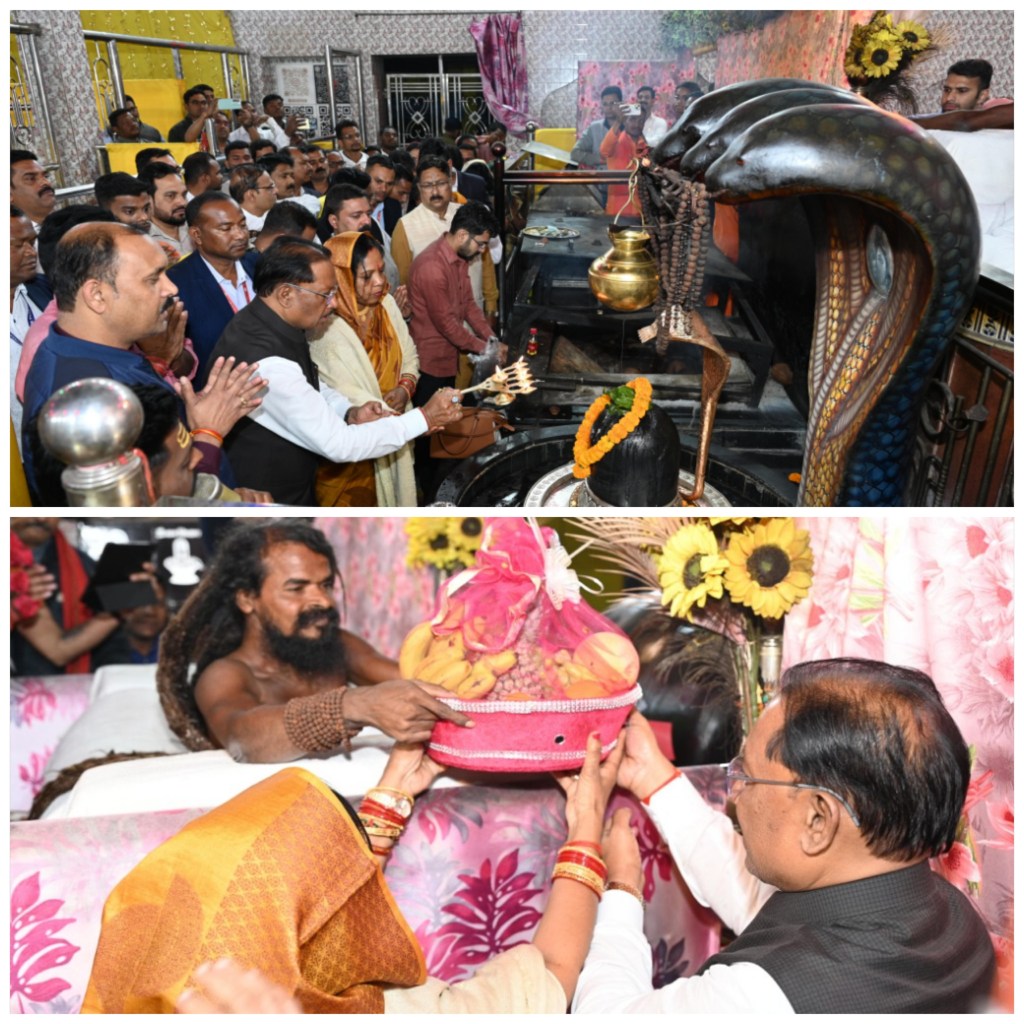महाशिवरात्रि पर विष्णु देव साय ने सपत्नीक सत्यनारायण बाबा धाम में की पूजा-अर्चना, 1.20 करोड़ के विकास कार्यों का&nbsp;शिलान्यास